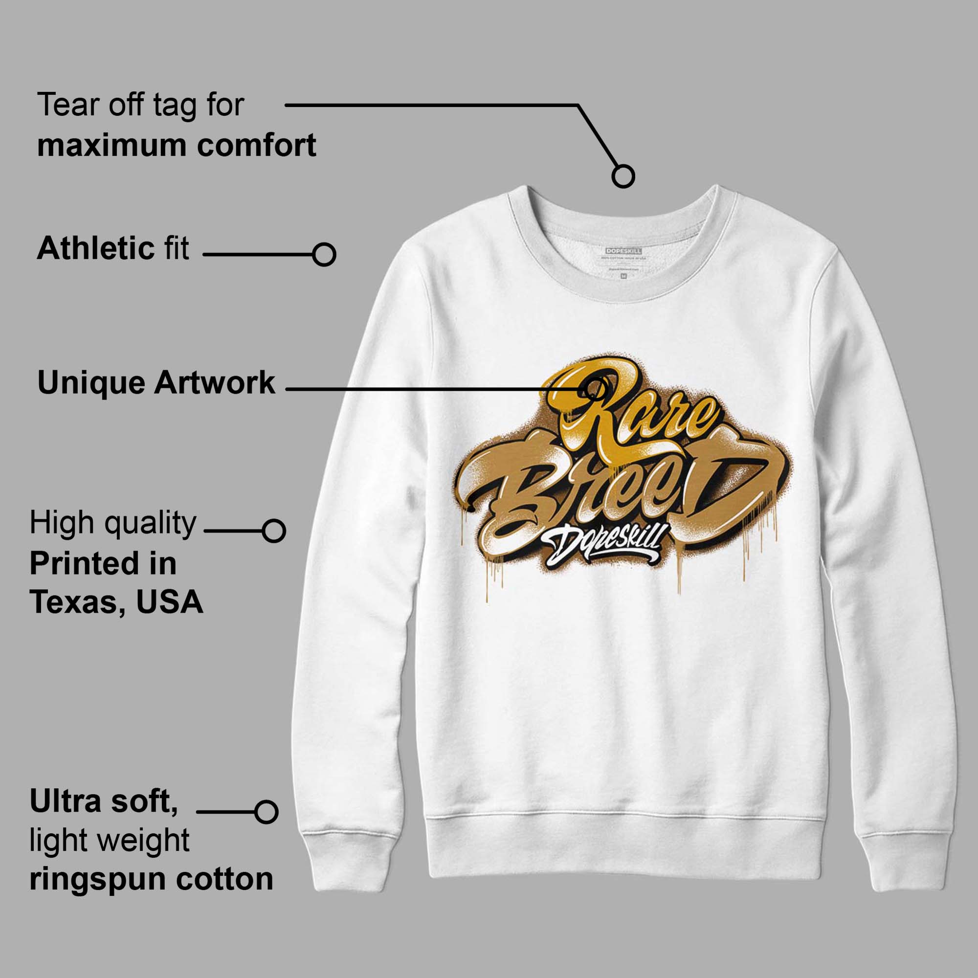 Wheat 13s superstreetwear Sweatshirt Rare Breed Type Graphic