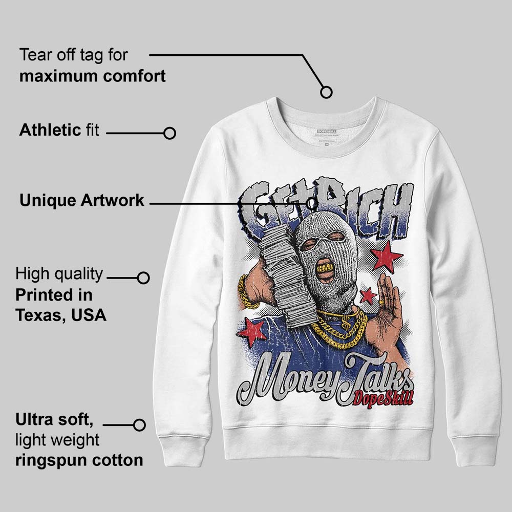 Rare Air Deep Royal Blue 1s superstreetwear Sweatshirt Get Rich Graphic