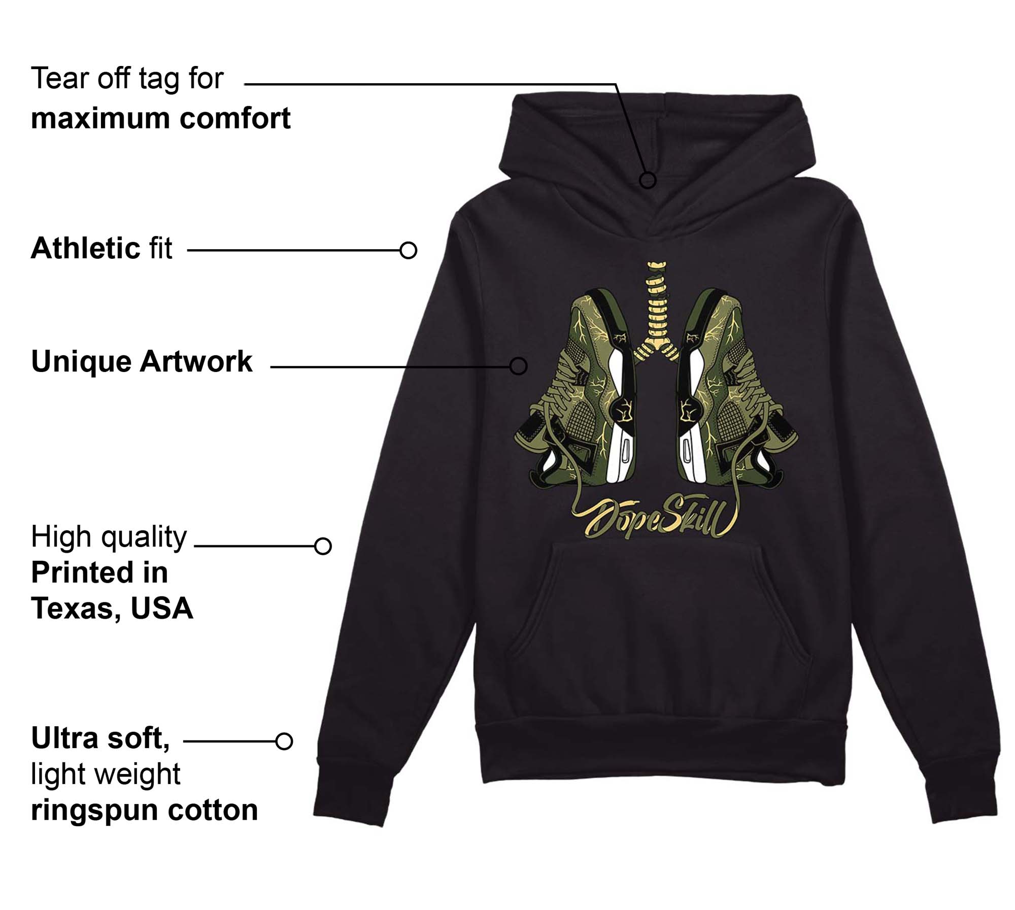 Craft Olive 4s superstreetwear Hoodie Sweatshirt Breathe Graphic