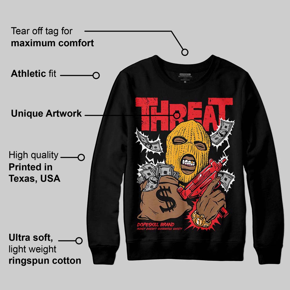 Red Collection superstreetwear Sweatshirt Under Threat Graphic