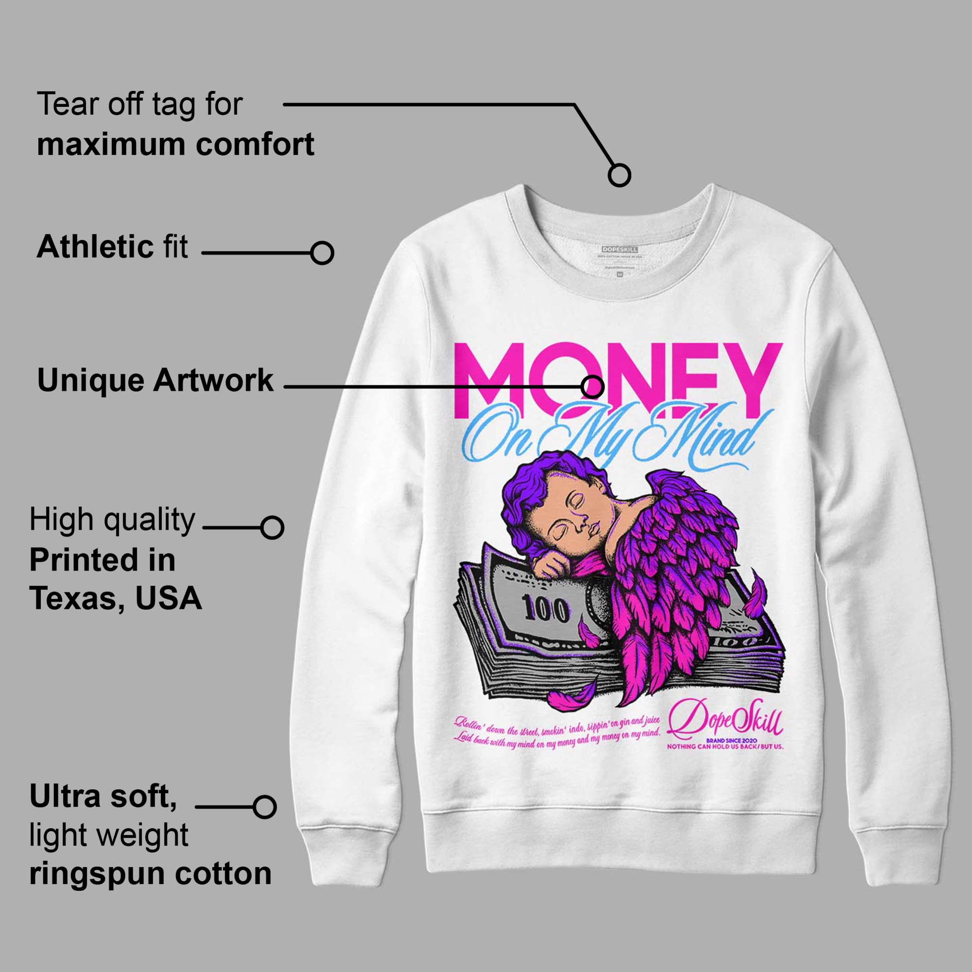 Dunk Low Active Fuchsia superstreetwear Sweatshirt MOMM Graphic