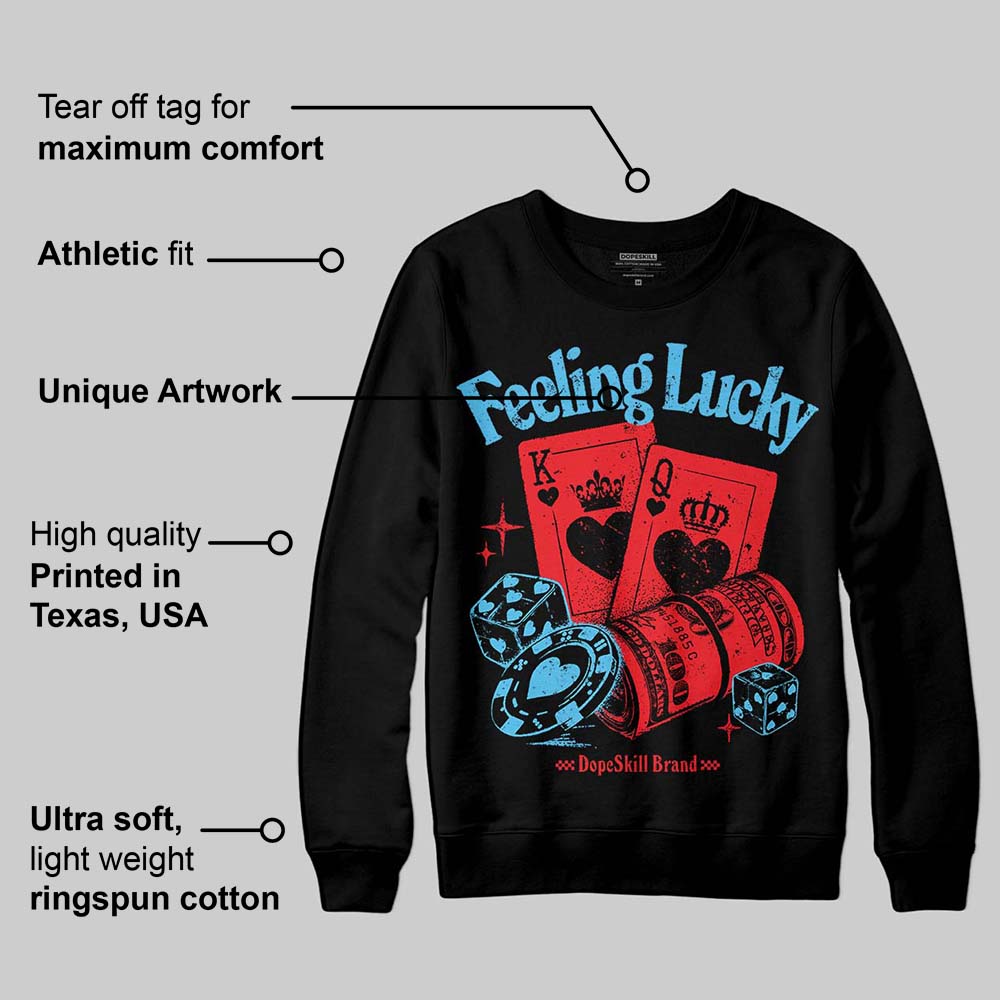 Red Collection superstreetwear Sweatshirt Feeling Lucky Graphic