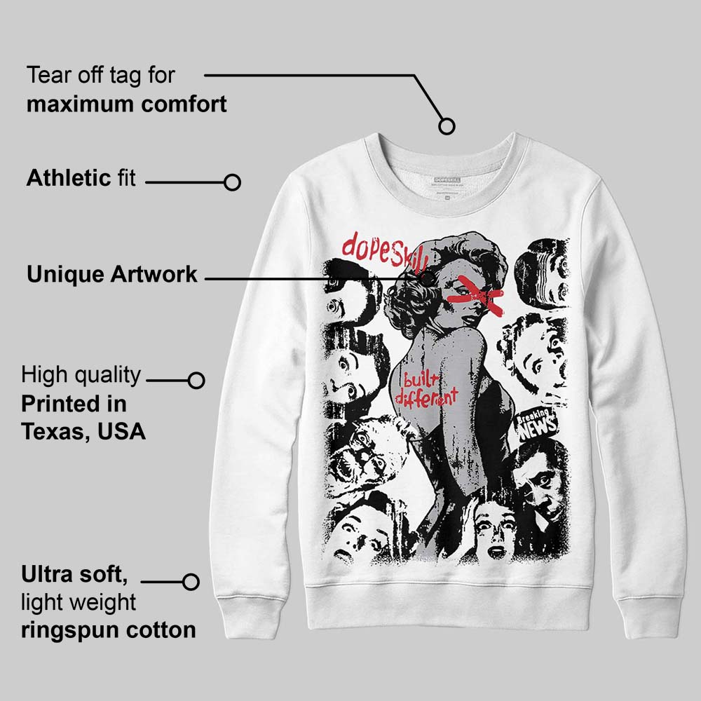 White Cement 4s superstreetwear Sweatshirt Built Different Graphic
