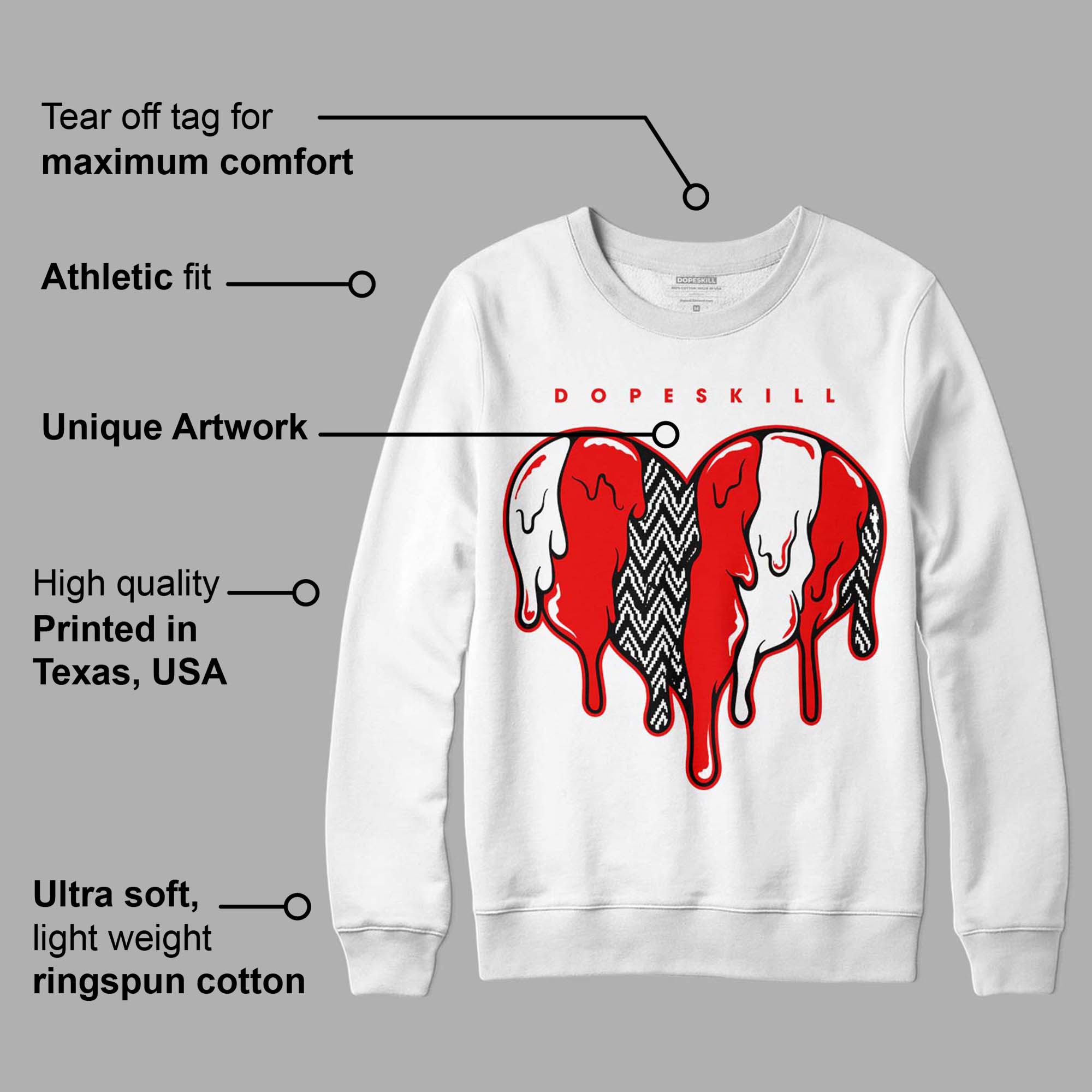 Cherry 12s superstreetwear Sweatshirt Slime Drip Heart Graphic
