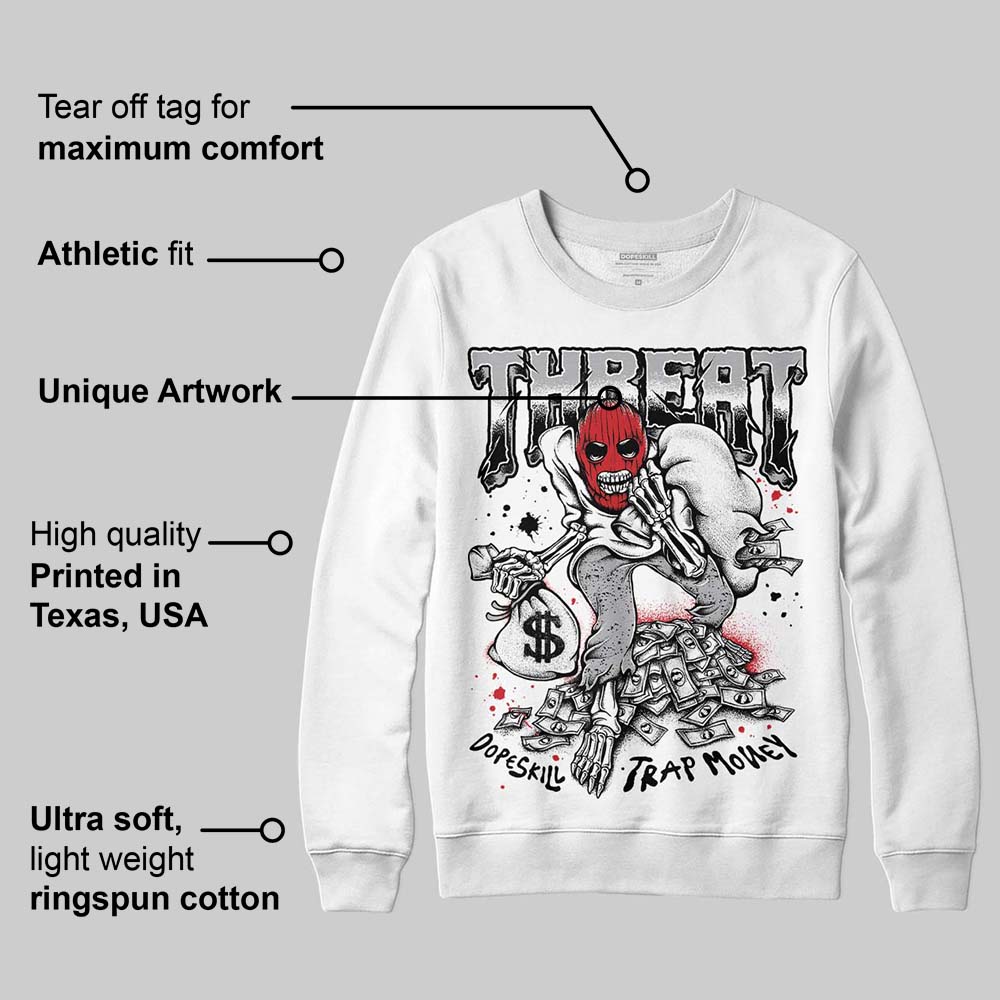 White Cement 4s superstreetwear Sweatshirt Threat Graphic
