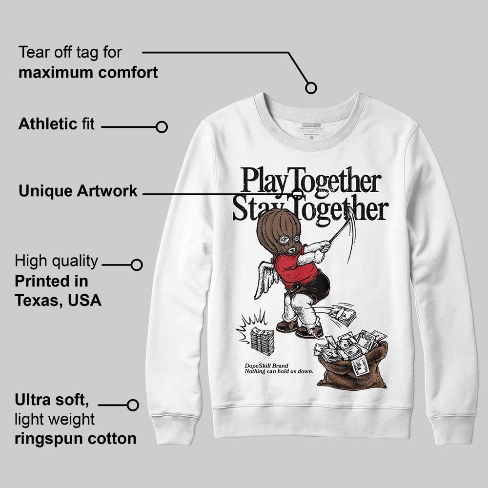 Olive 9s superstreetwear Sweatshirt Play together,Stay together Graphic