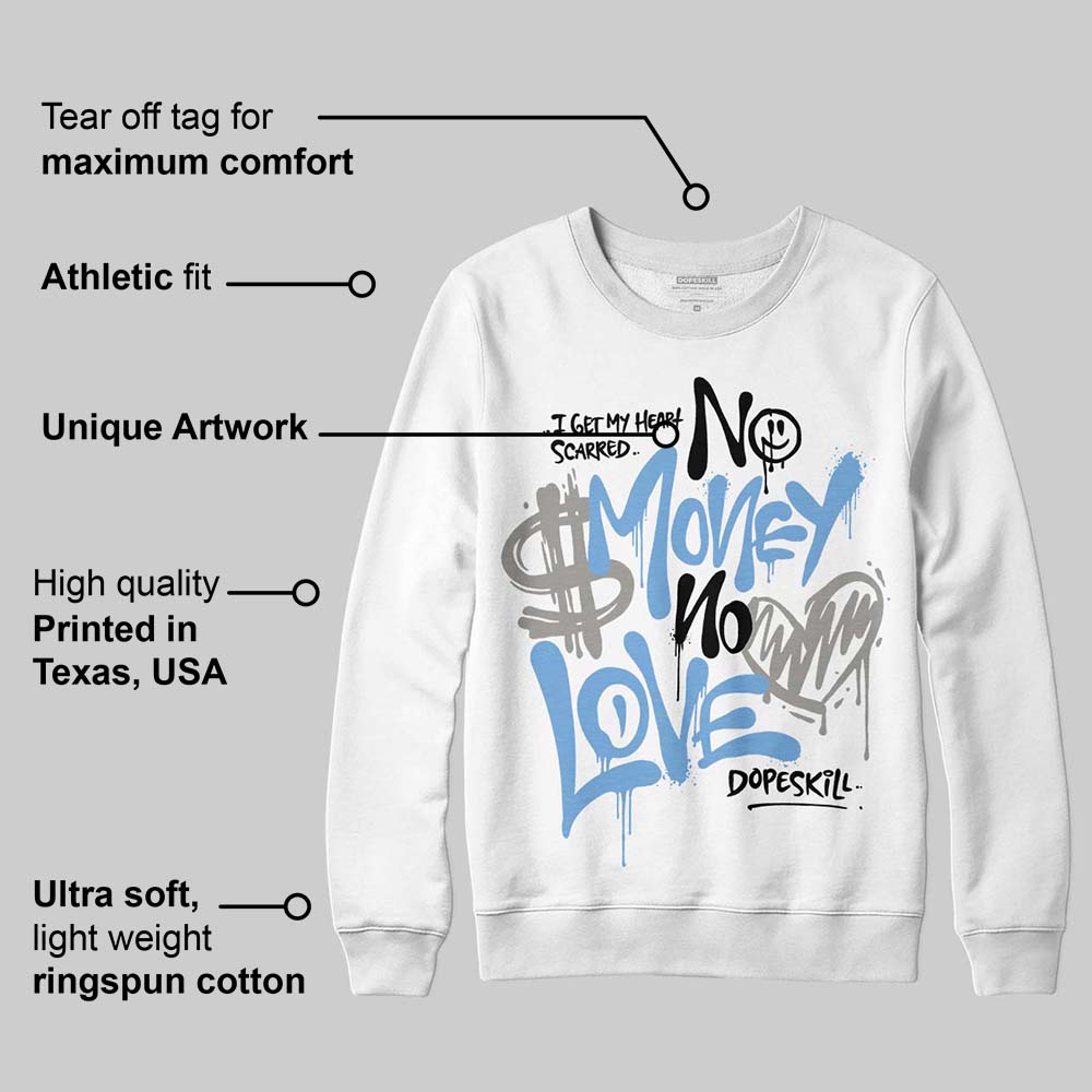 Melo 12s superstreetwear Sweatshirt No Money No Love Typo Graphic