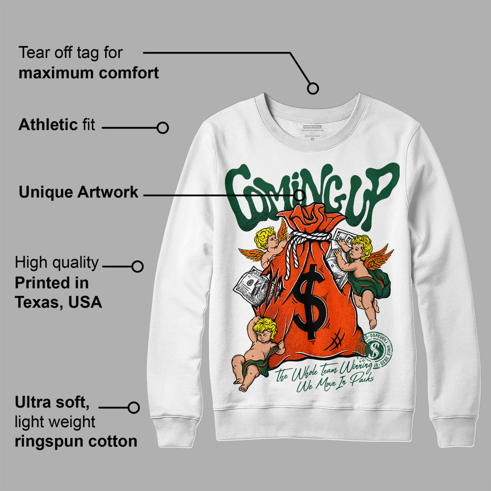 Dunk Team Dark Green Orange superstreetwear Sweatshirt Money Bag Coming Up Graphic