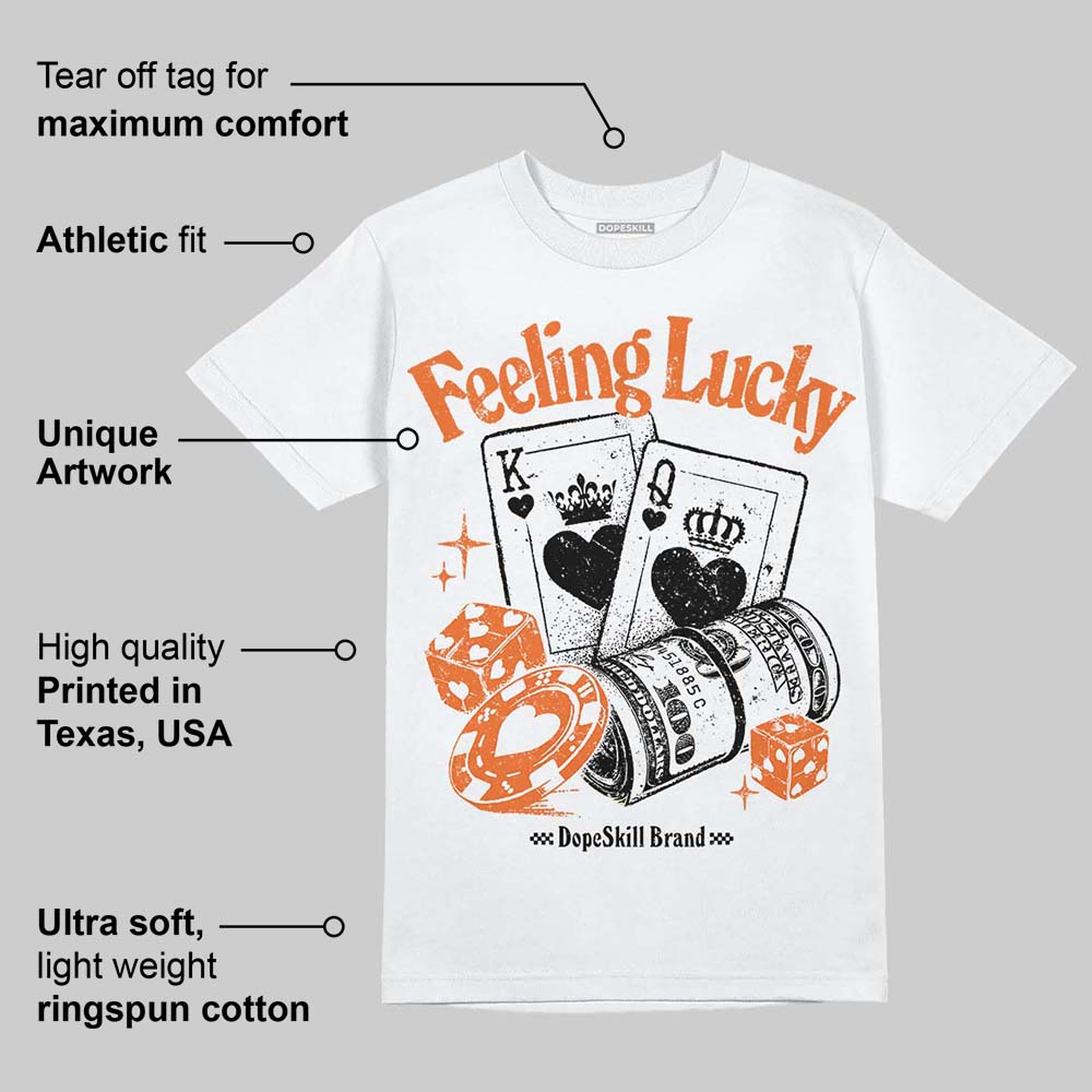 Orange Black White superstreetwear T-Shirt Feeling Lucky Graphic