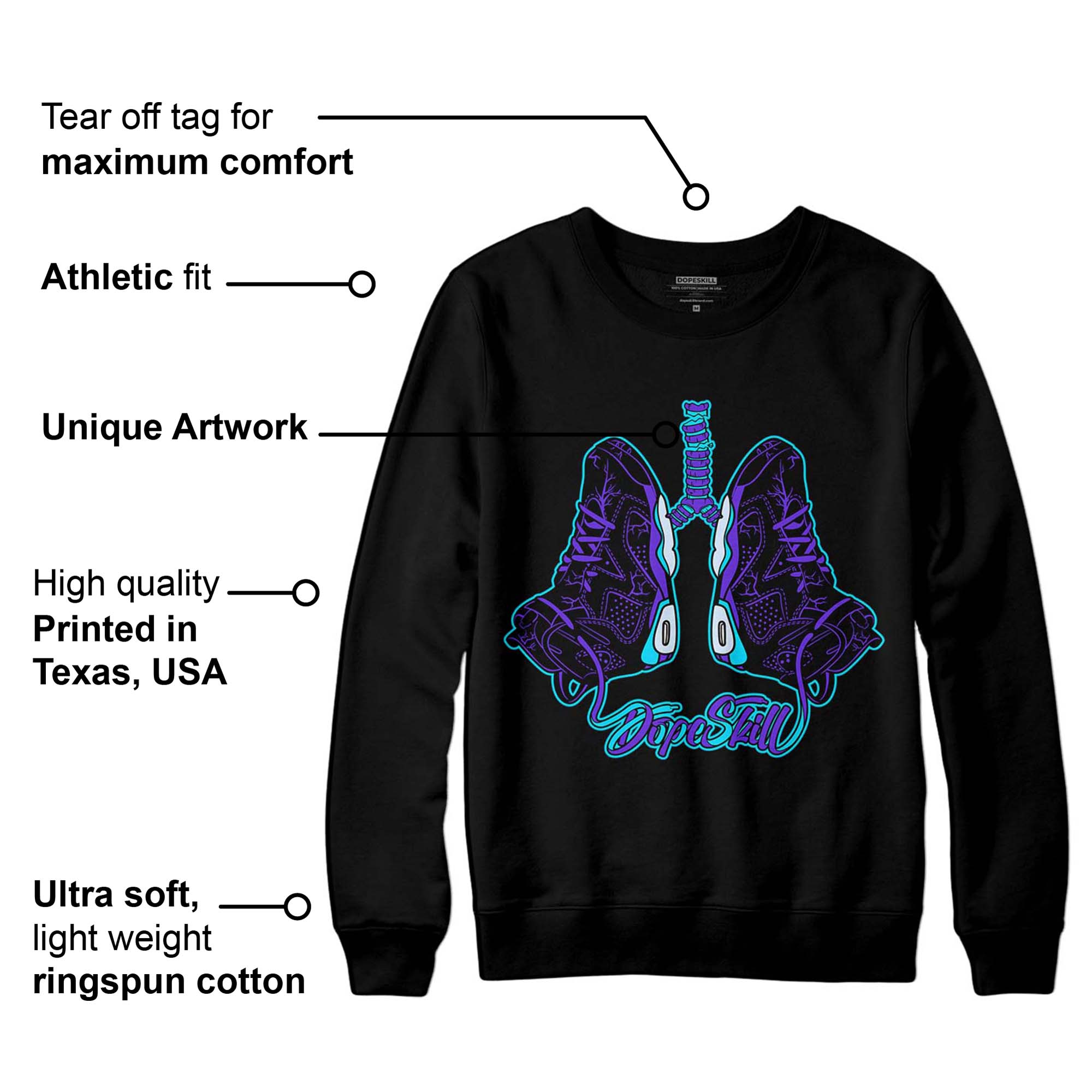 Aqua 6s superstreetwear Sweatshirt Breathe Graphic