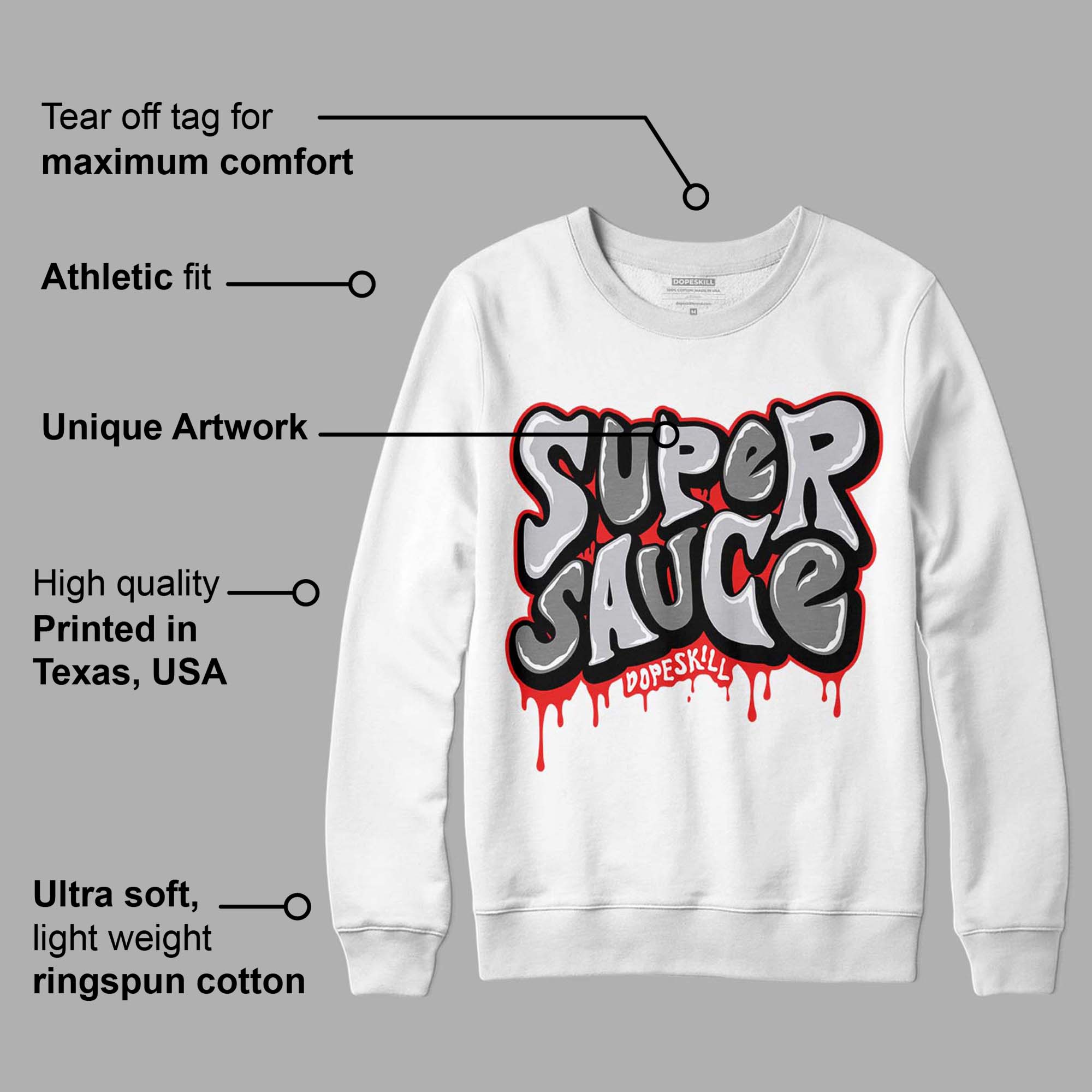 Grey Collection superstreetwear Sweatshirt Super Sauce Graphic