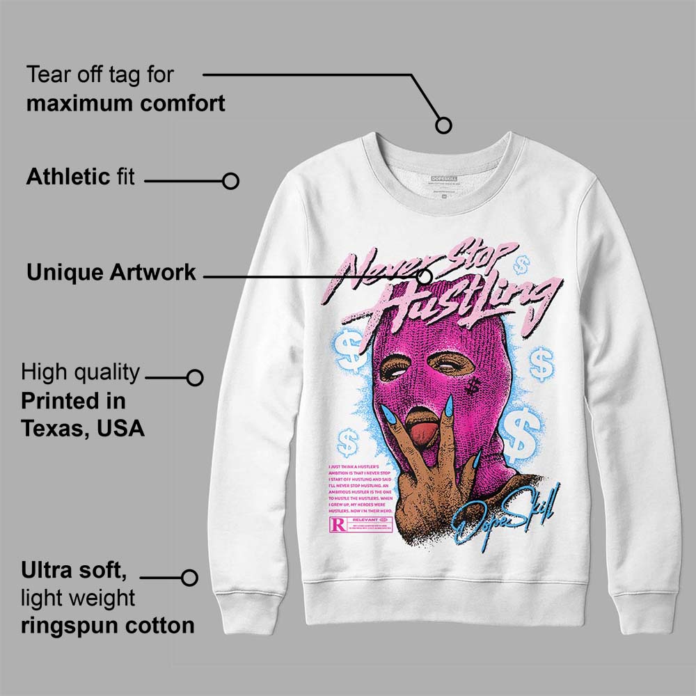 Pink Collection superstreetwear Sweatshirt Never Stop Hustling Graphic