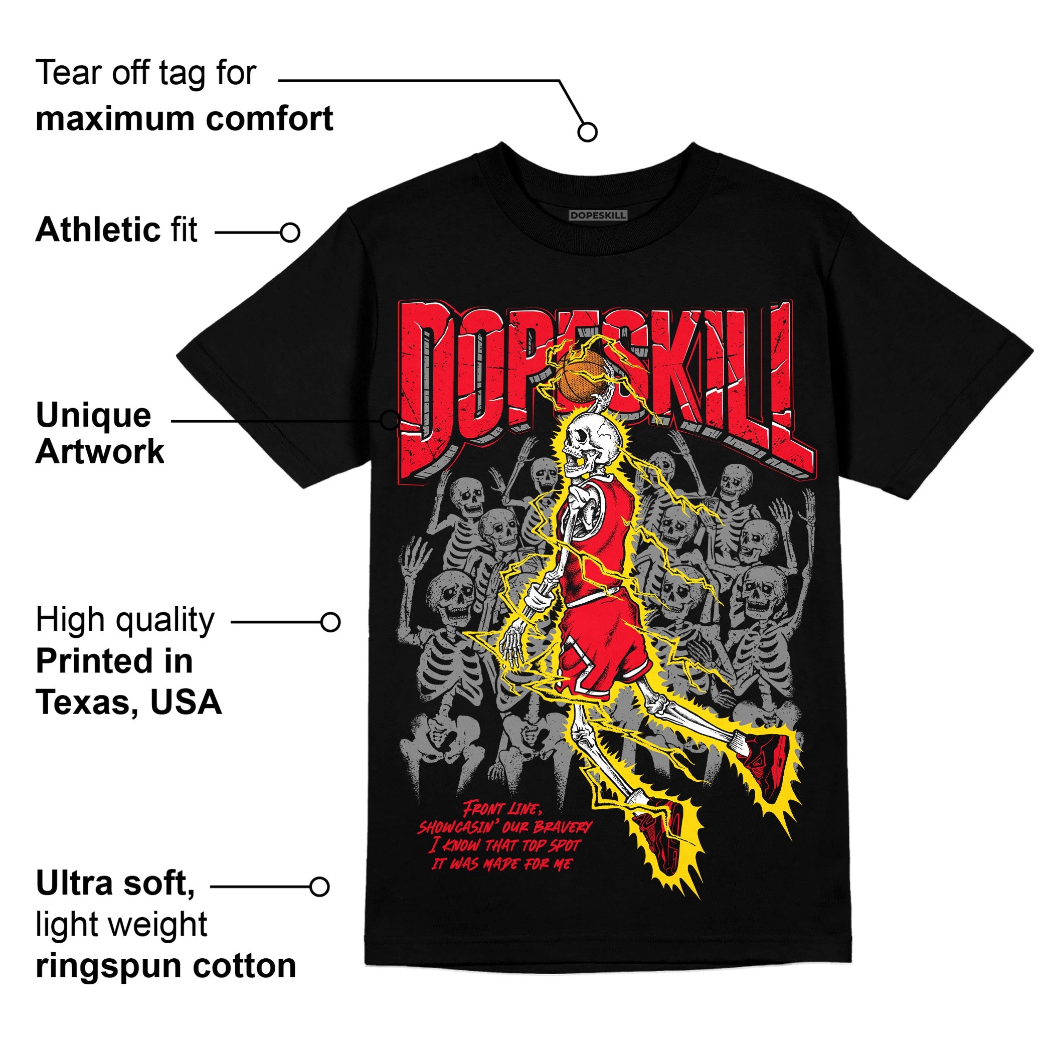 Red Thunder 4s superstreetwear T-shirt Thunder Dunk Graphic