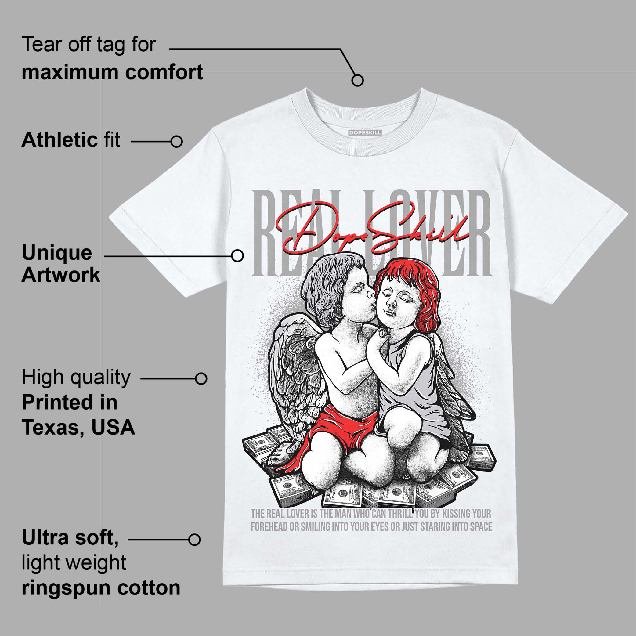 Grey Collection superstreetwear T-Shirt Real Lover Graphic