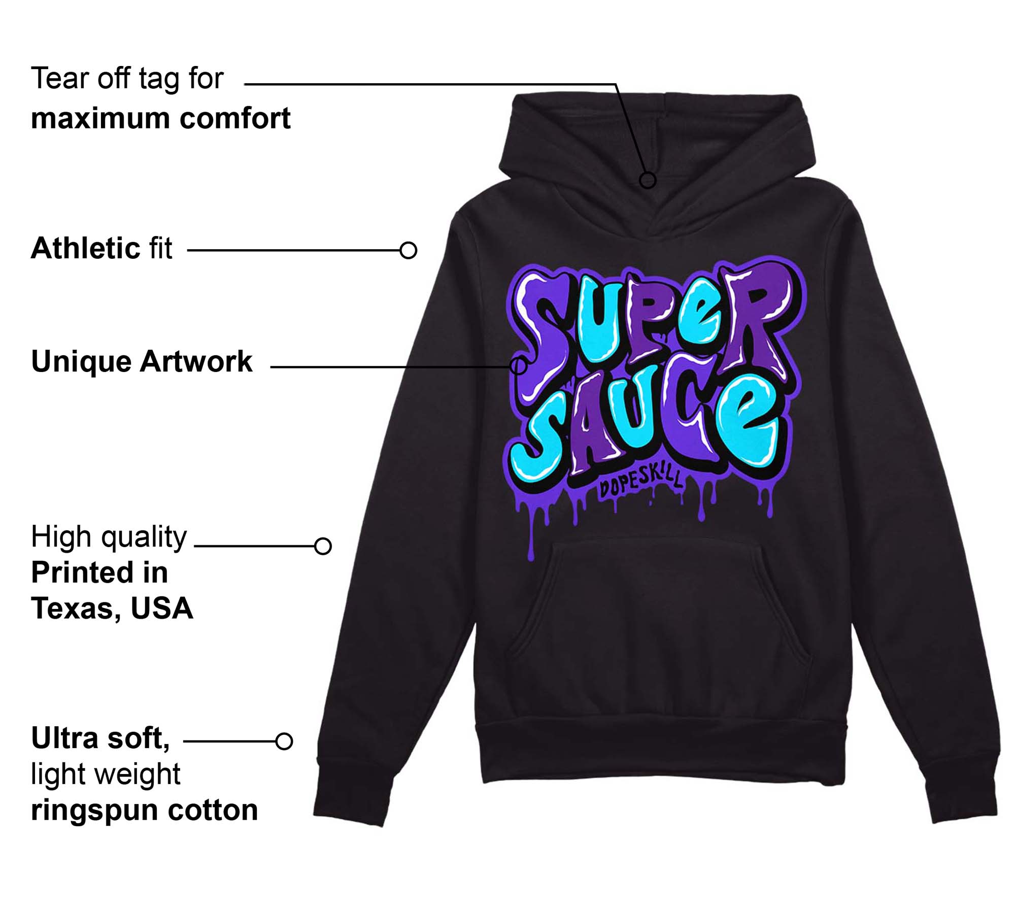 Aqua 6s superstreetwear Hoodie Sweatshirt Super Sauce Graphic