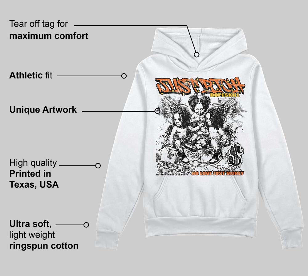 Orange Black White superstreetwear Hoodie Sweatshirt Just Rich Graphic