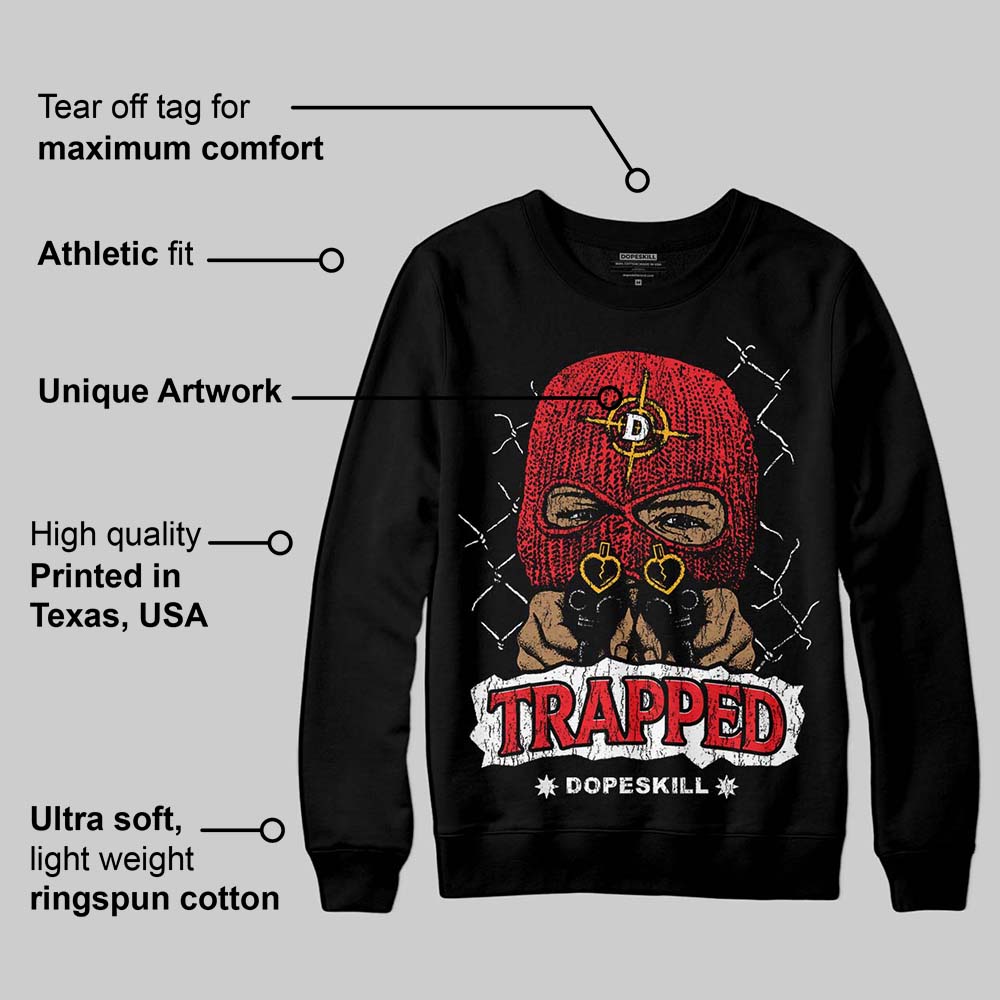 Red Collection superstreetwear Sweatshirt New Trapped Graphic