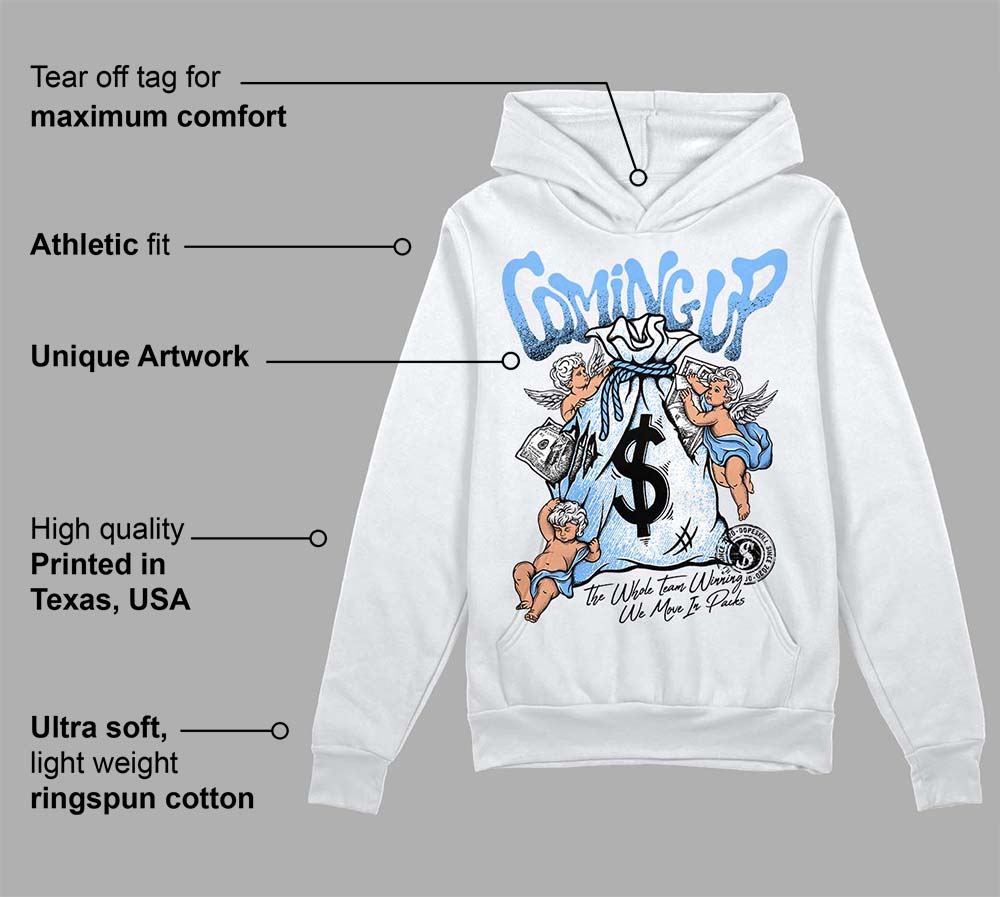 Powder Blue 9s superstreetwear Hoodie Sweatshirt Money Bag Coming Up Graphic
