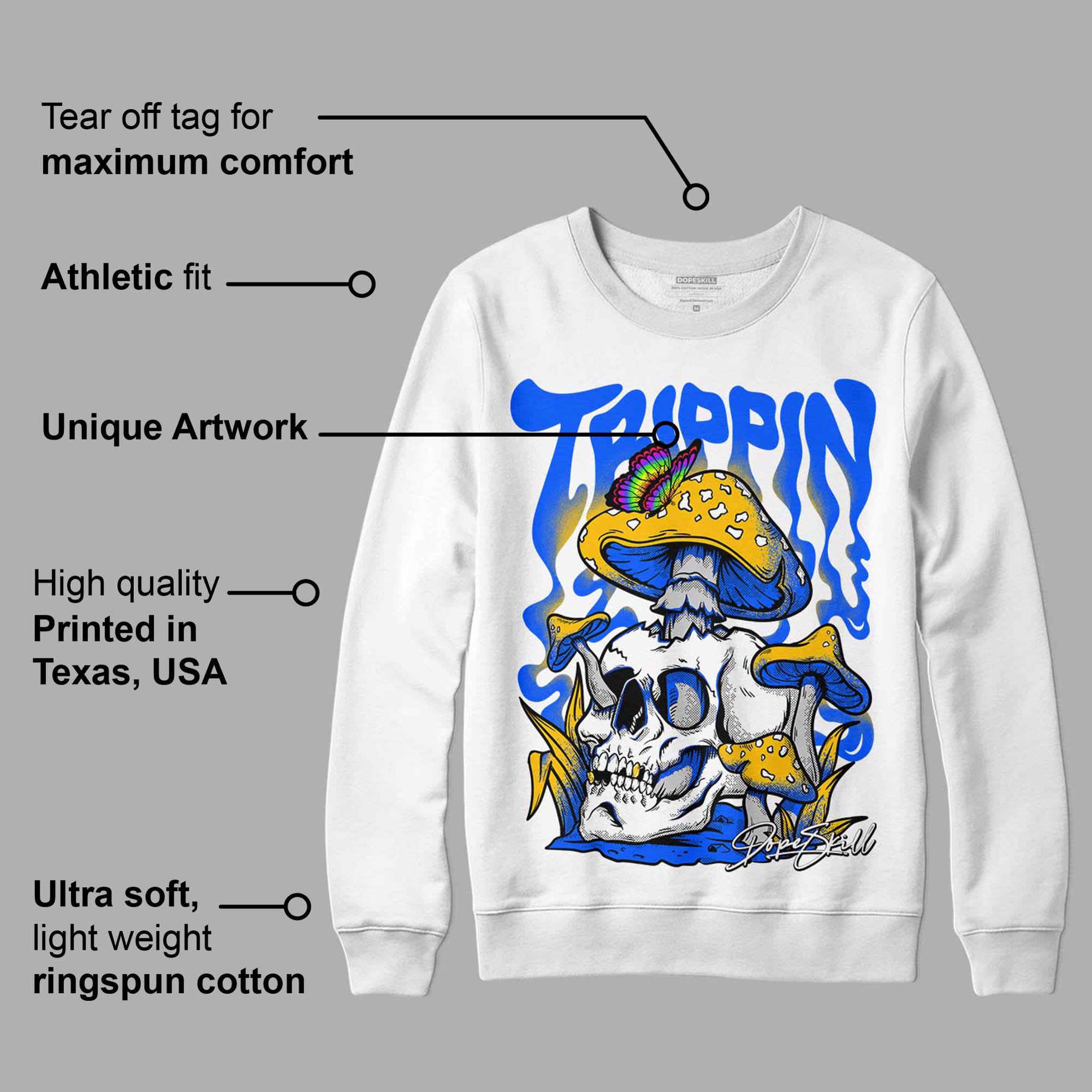Royal Blue Collection superstreetwear Sweatshirt Trippin Graphic