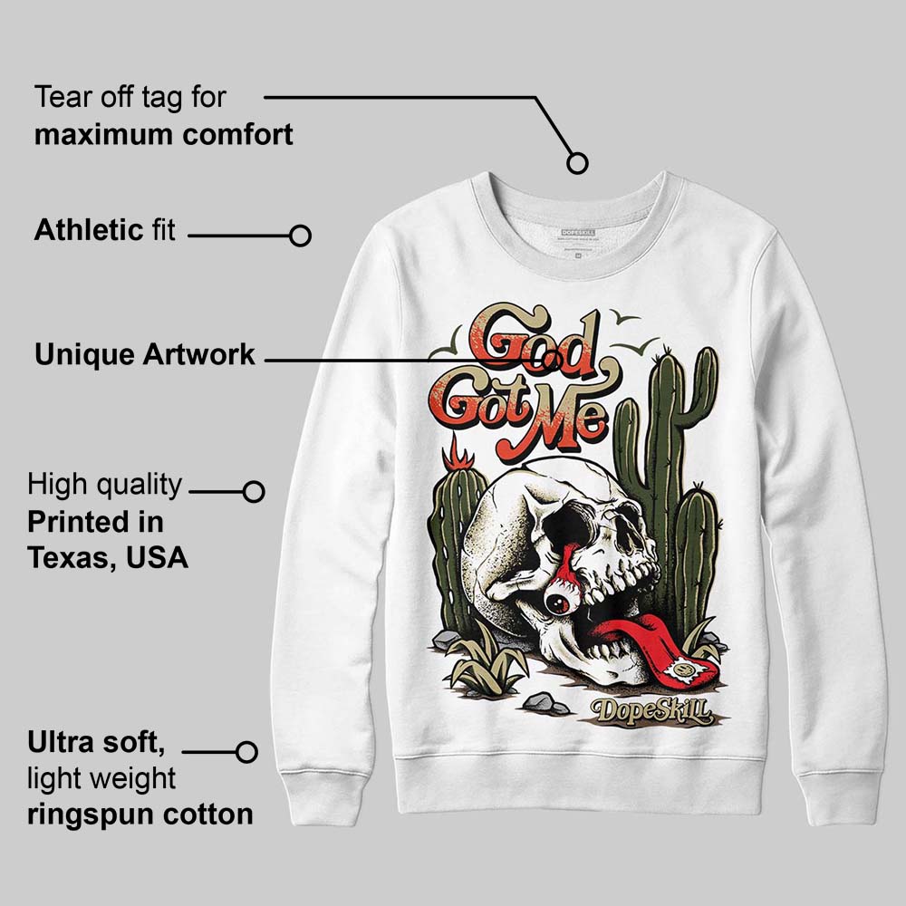 Olive Collection superstreetwear Sweatshirt God Got Me Graphic
