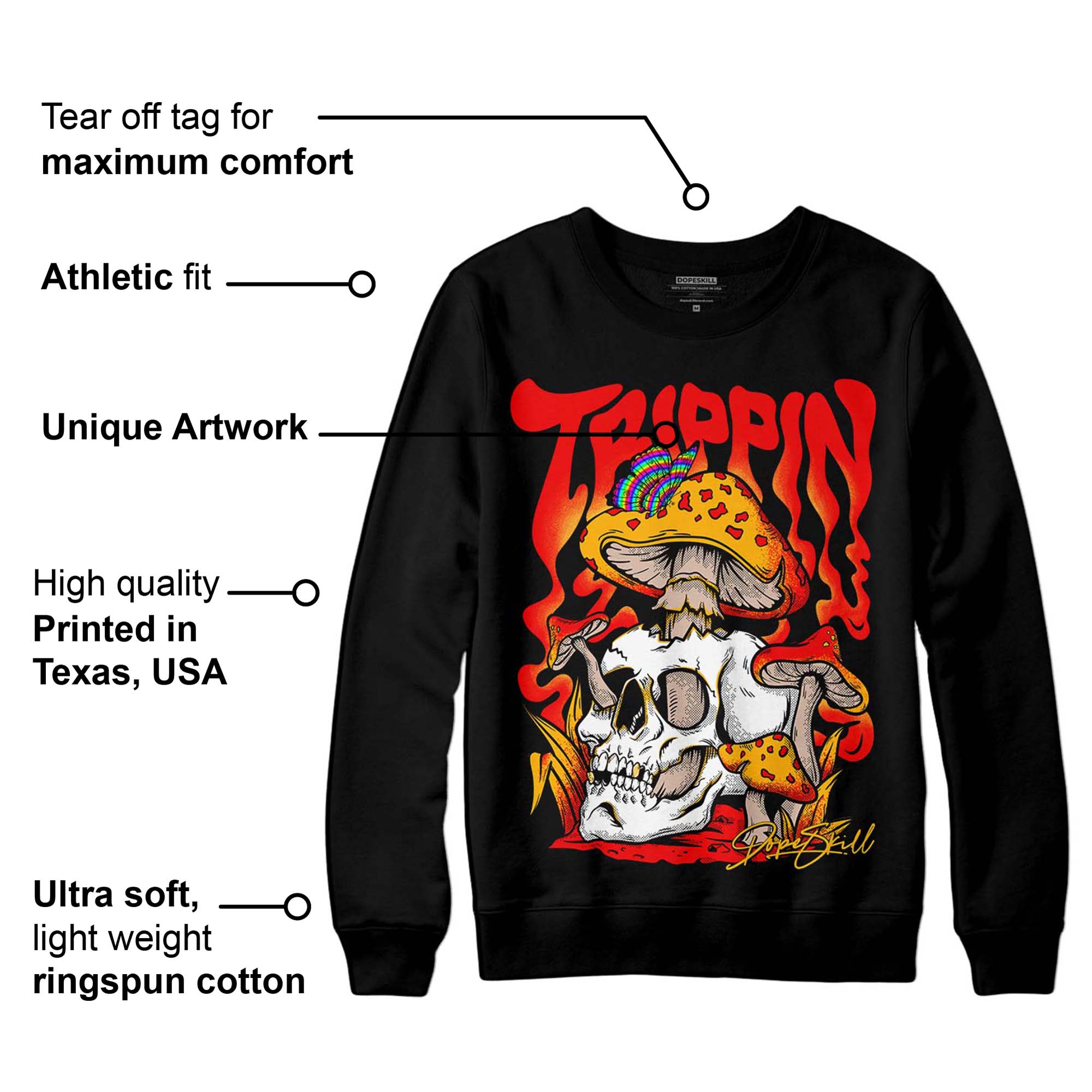 Red Collection superstreetwear Sweatshirt Trippin Graphic