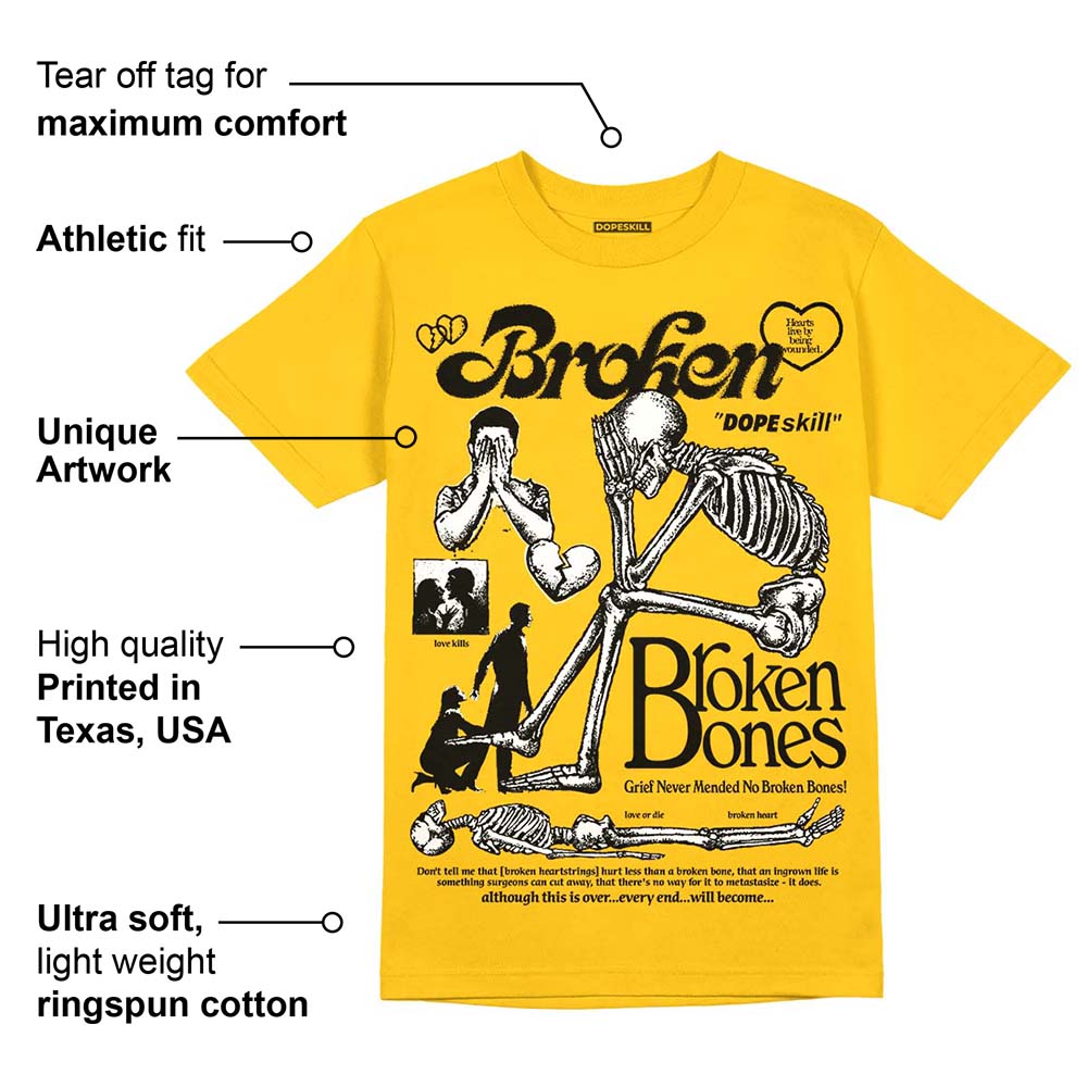Yellow Collection superstreetwear Gold T-shirt Broken Bones Graphic