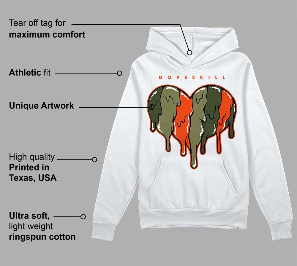 Olive Collection superstreetwear Hoodie Sweatshirt Slime Drip Heart Graphic