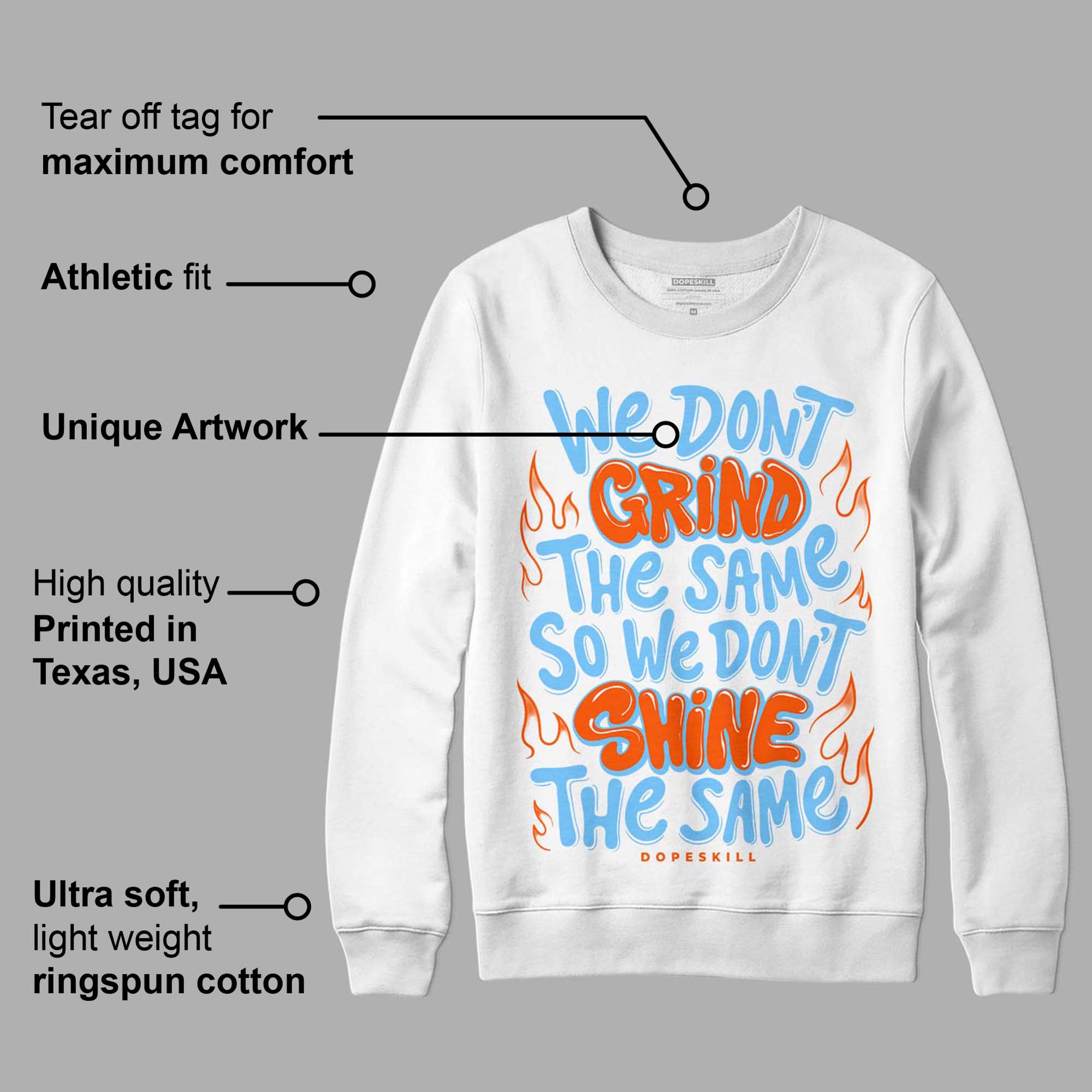 Dunk Low Futura University Blue superstreetwear Sweatshirt Grind Shine Graphic