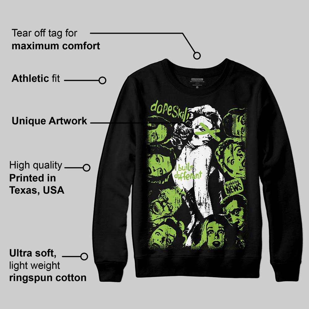 Neon Green Collection superstreetwear Sweatshirt Built Different Graphic