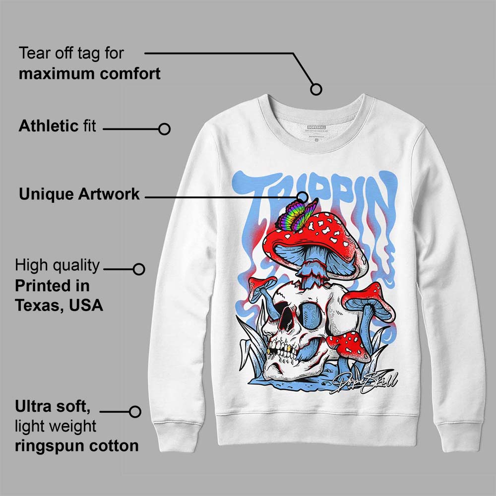Powder Blue 9s superstreetwear Sweatshirt Trippin Graphic