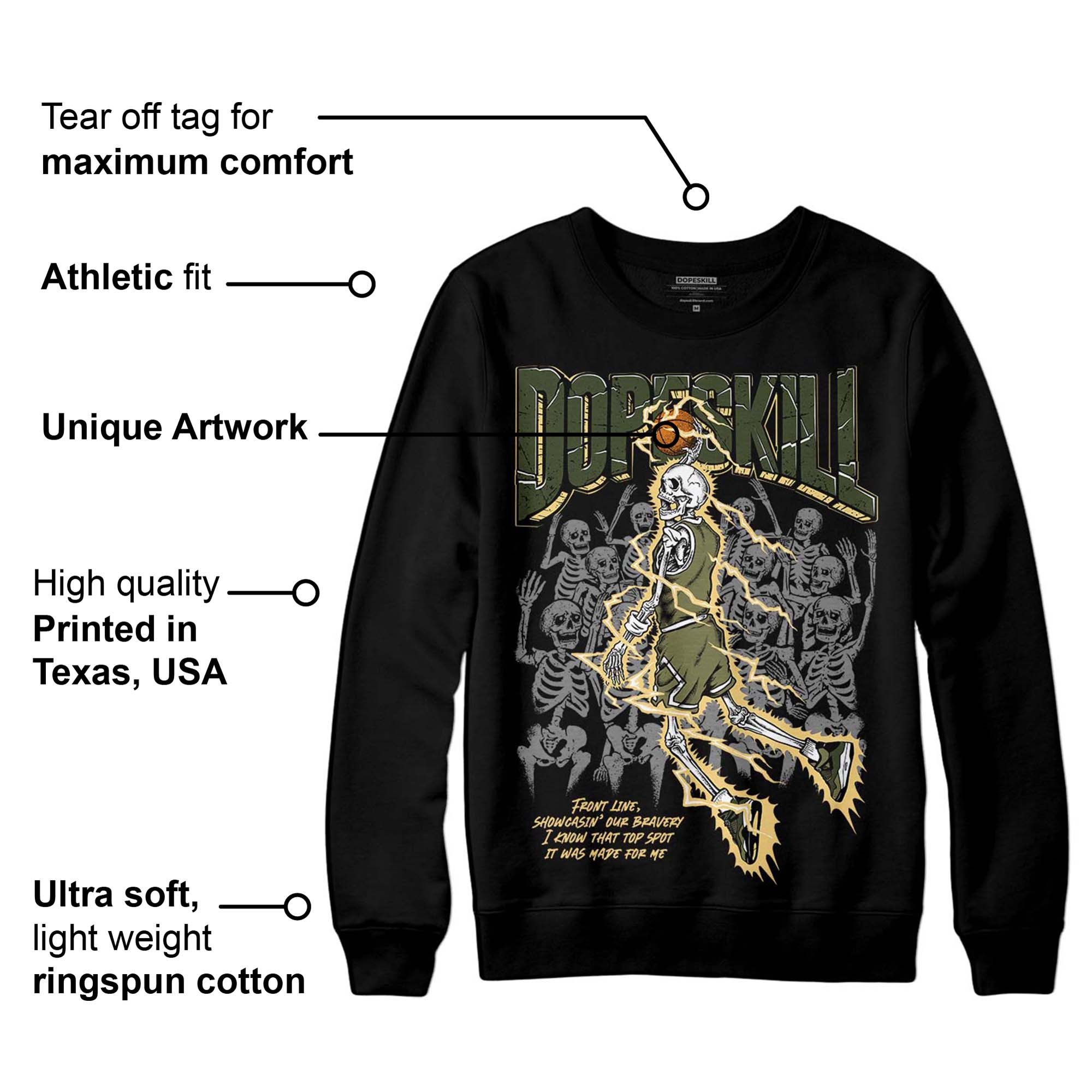 Craft Olive 4s superstreetwear Sweatshirt Thunder Dunk Graphic