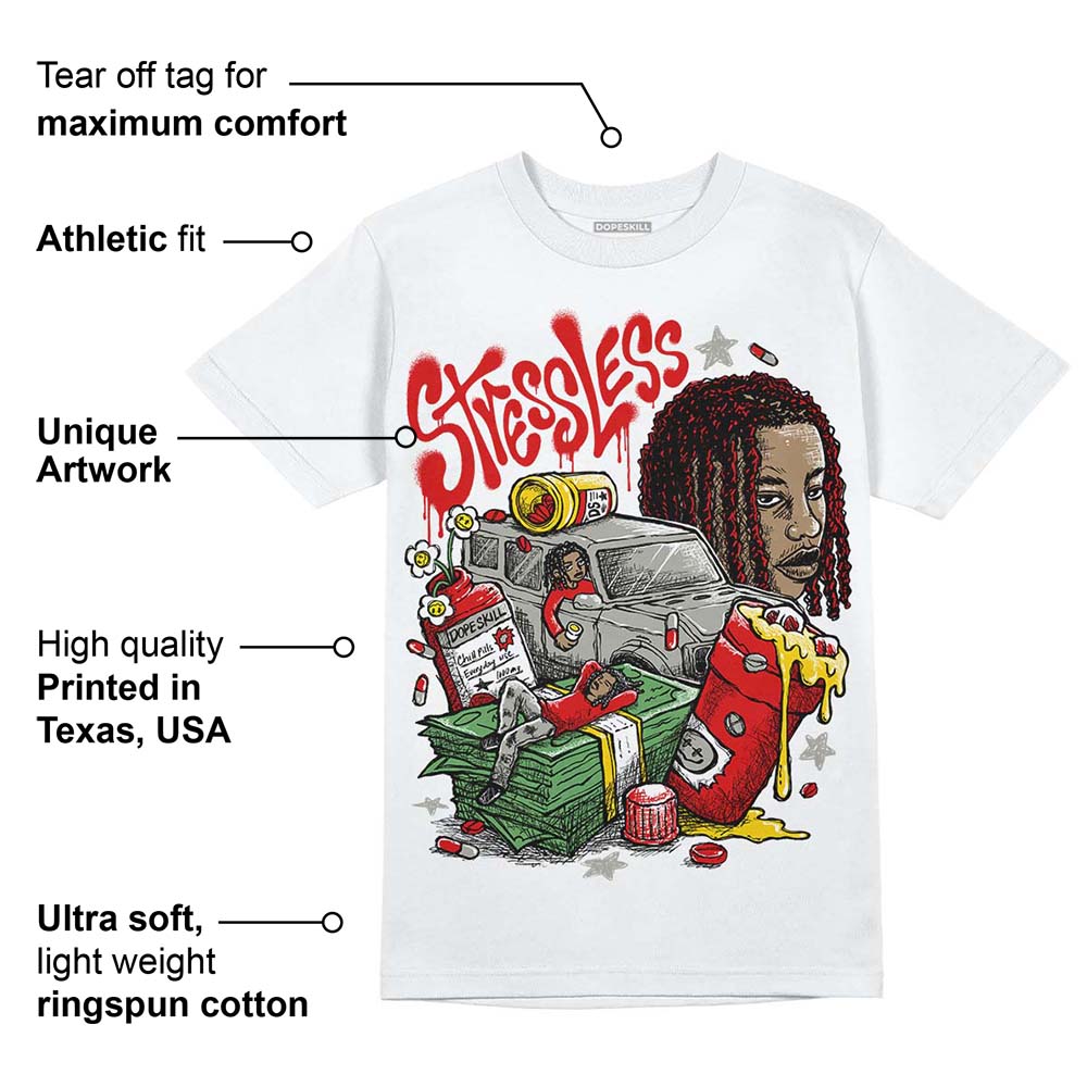 Fire Red 3s superstreetwear T-Shirt Stressless Graphic