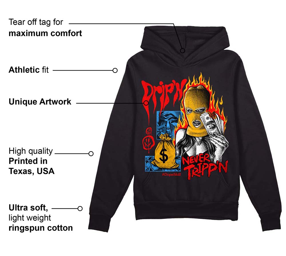 Red Collection superstreetwear Hoodie Sweatshirt Drip'n Never Tripp'n Graphic