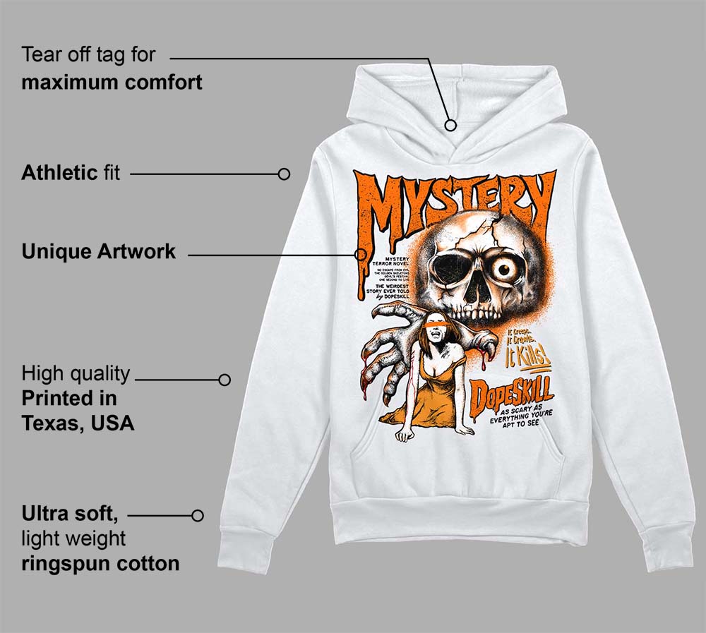 Orange Black White superstreetwear Hoodie Sweatshirt Mystery Ghostly Grasp Graphic