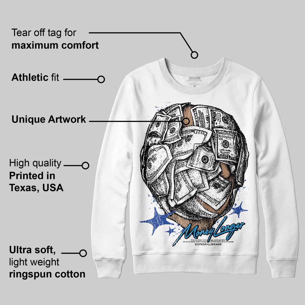 Royal Blue Collection superstreetwear Sweatshirt Money Longer Graphic