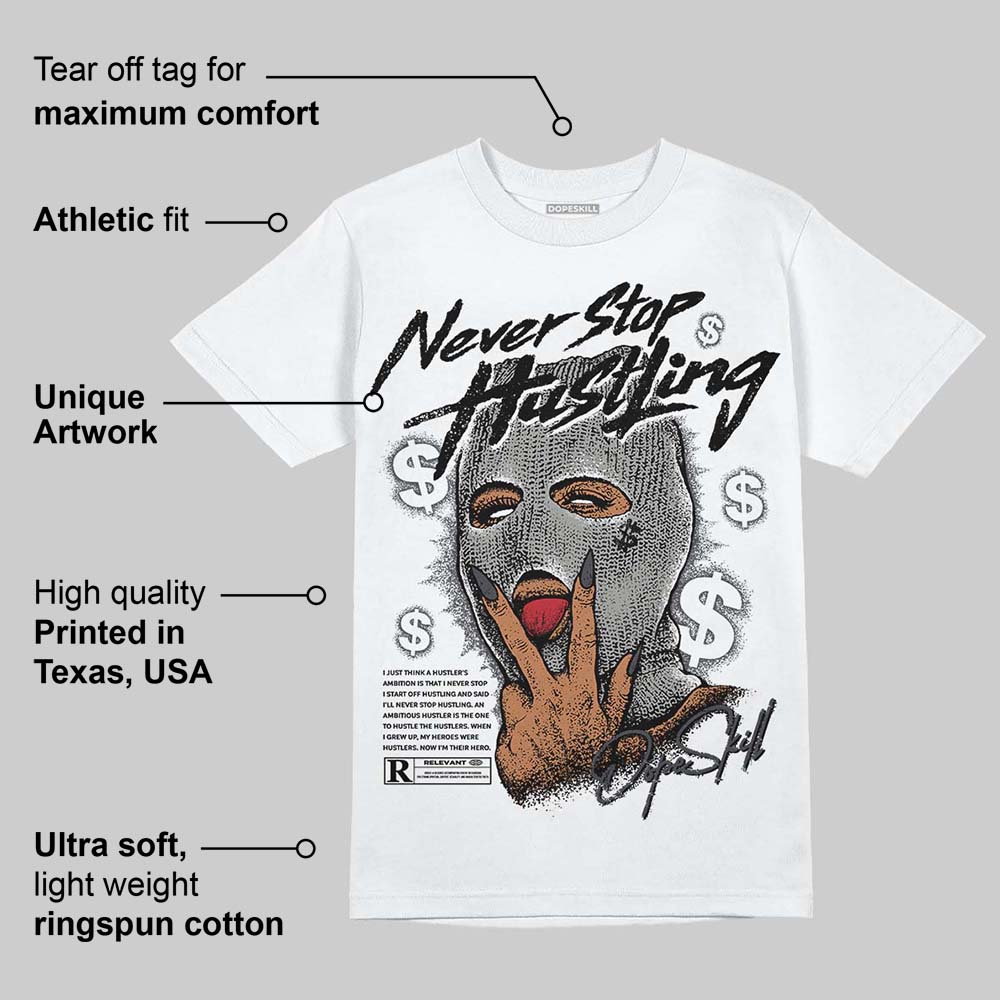 Black Cat 3s superstreetwear T-Shirt Never Stop Hustling Graphic