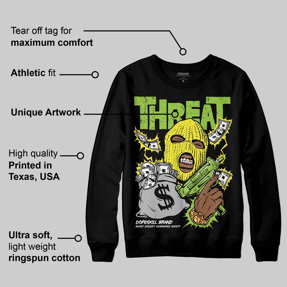 Neon Green Collection superstreetwear Sweatshirt Under Threat Graphic