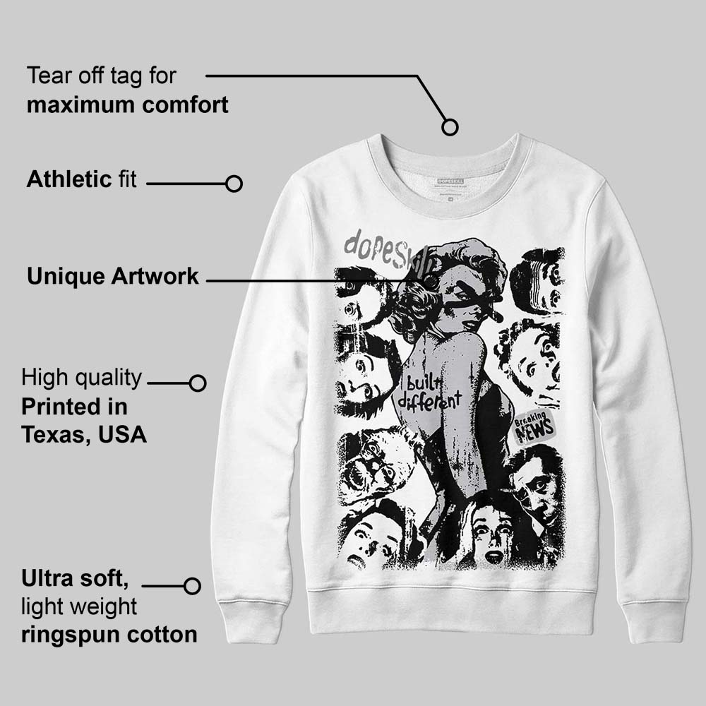 Grey Collection superstreetwear Sweatshirt Built Different Graphic