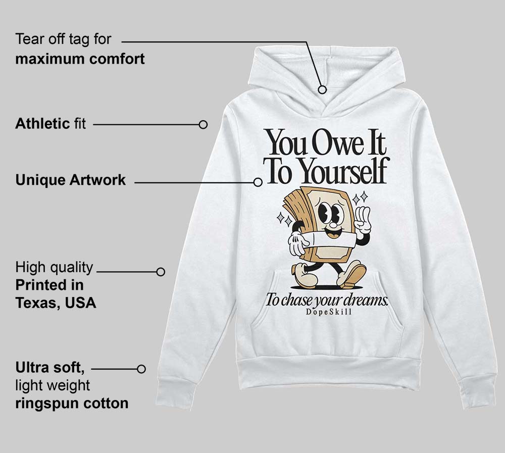 Reverse Metallic 5s superstreetwear Hoodie Sweatshirt Owe It To Yourself Graphic