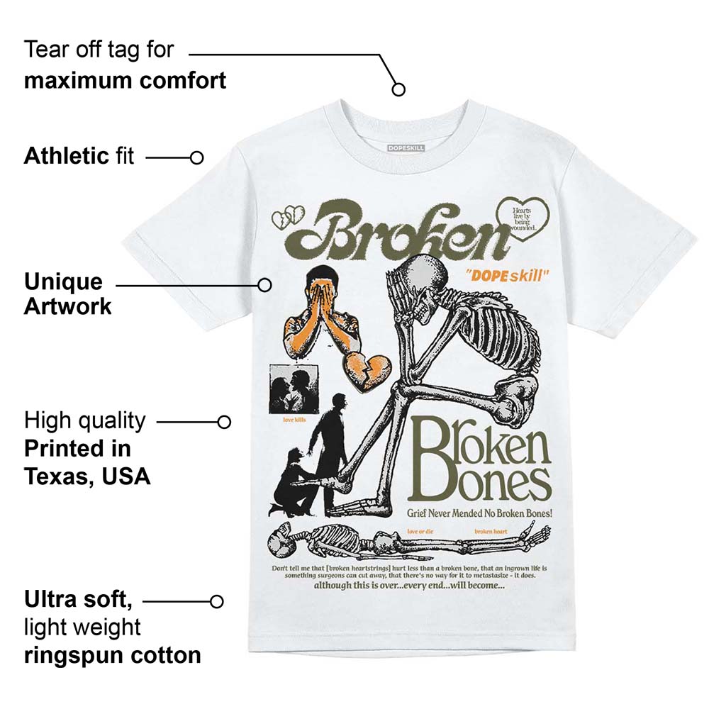 Olive 5s superstreetwear T-Shirt Broken Bones Graphic