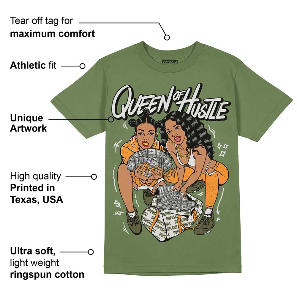 Olive 5s superstreetwear Olive T-shirt Queen Of Hustle Graphic