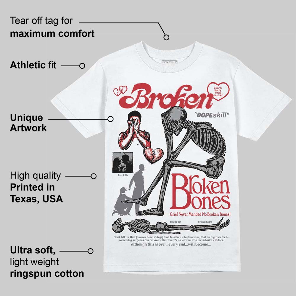 Cement Grey 3s superstreetwear T-Shirt Broken Bones Graphic