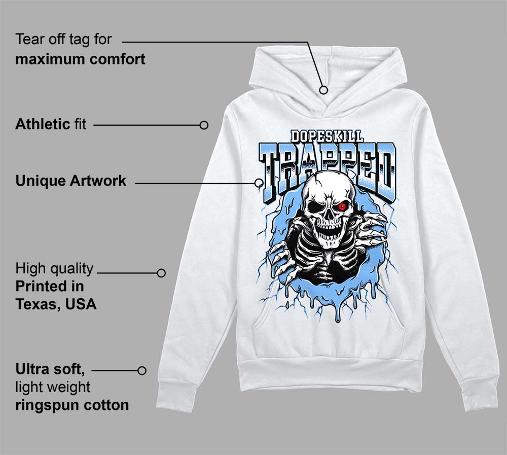Powder Blue 9s superstreetwear Hoodie Sweatshirt Trapped Halloween Graphic