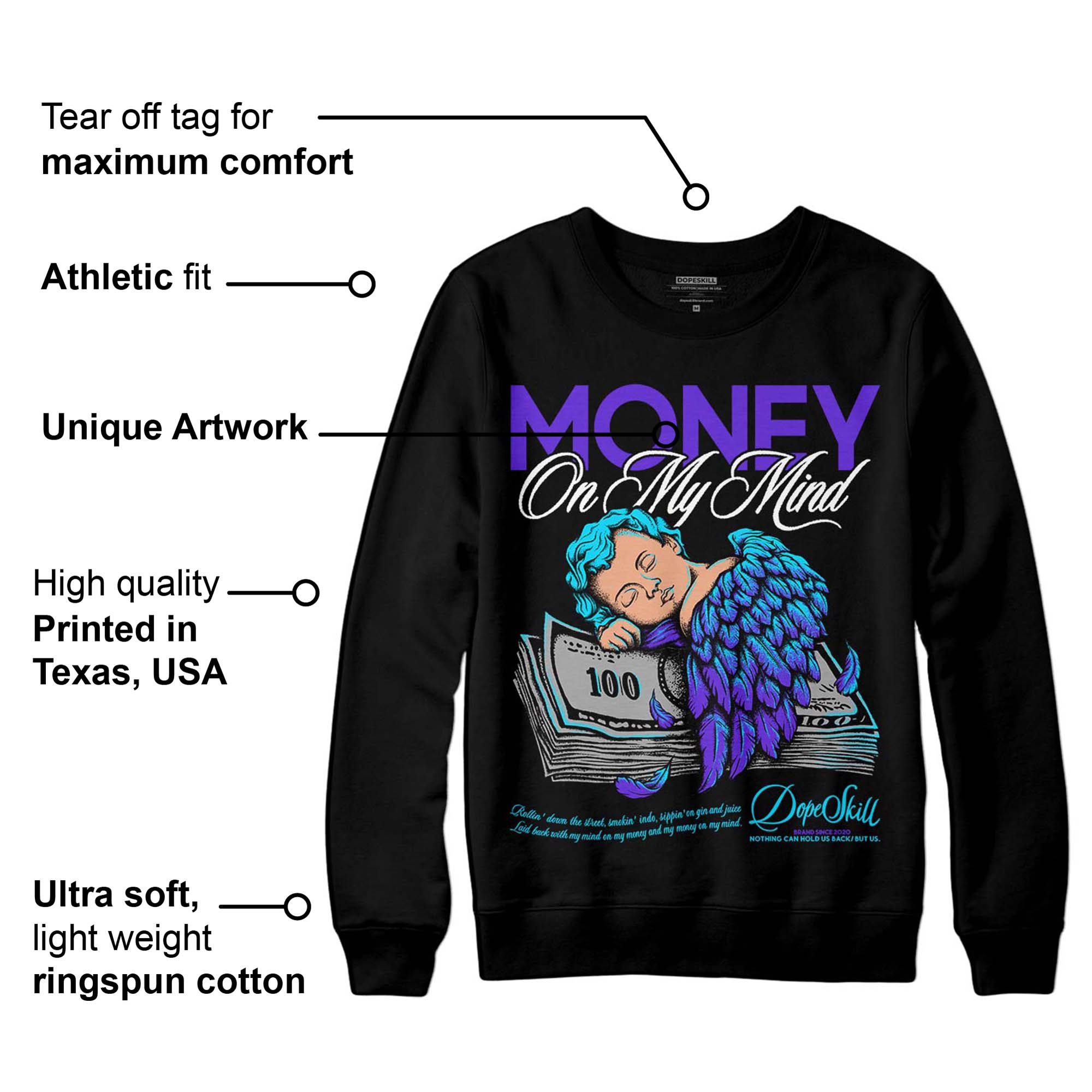 Aqua 6s superstreetwear Sweatshirt MOMM Graphic