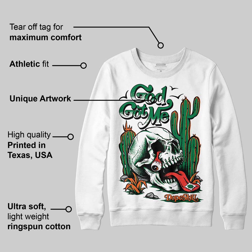 Green Collection superstreetwear Sweatshirt God Got Me Graphic