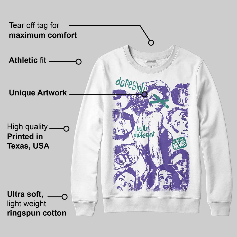 Grape 5s superstreetwear Sweatshirt Built Different Graphic