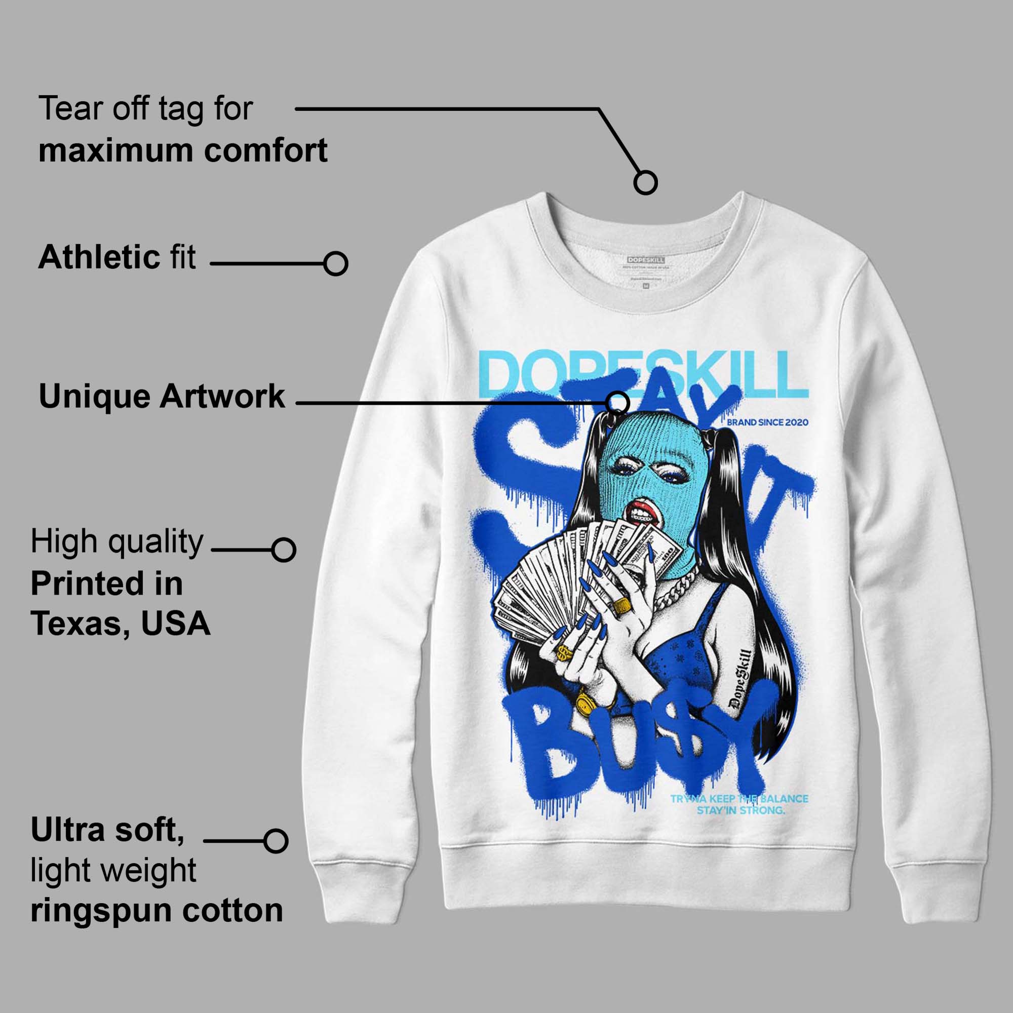SB Dunk Argon superstreetwear Sweatshirt Stay It Busy Graphic