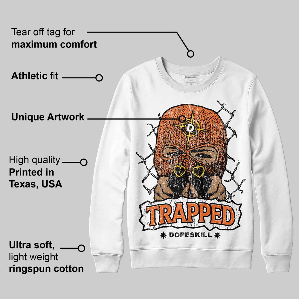 Orange Black White superstreetwear Sweatshirt New Trapped Graphic