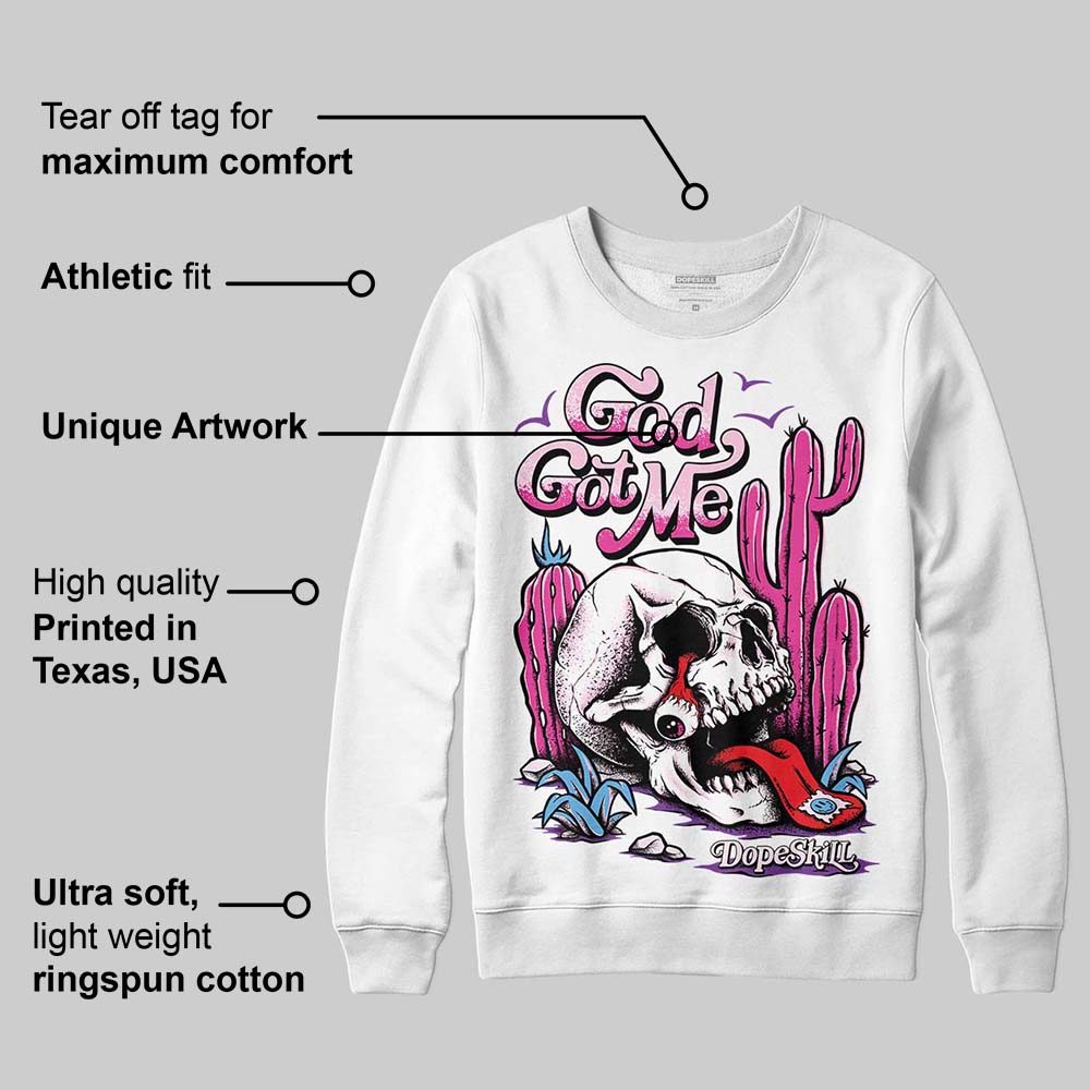 Pink Collection superstreetwear Sweatshirt God Got Me Graphic