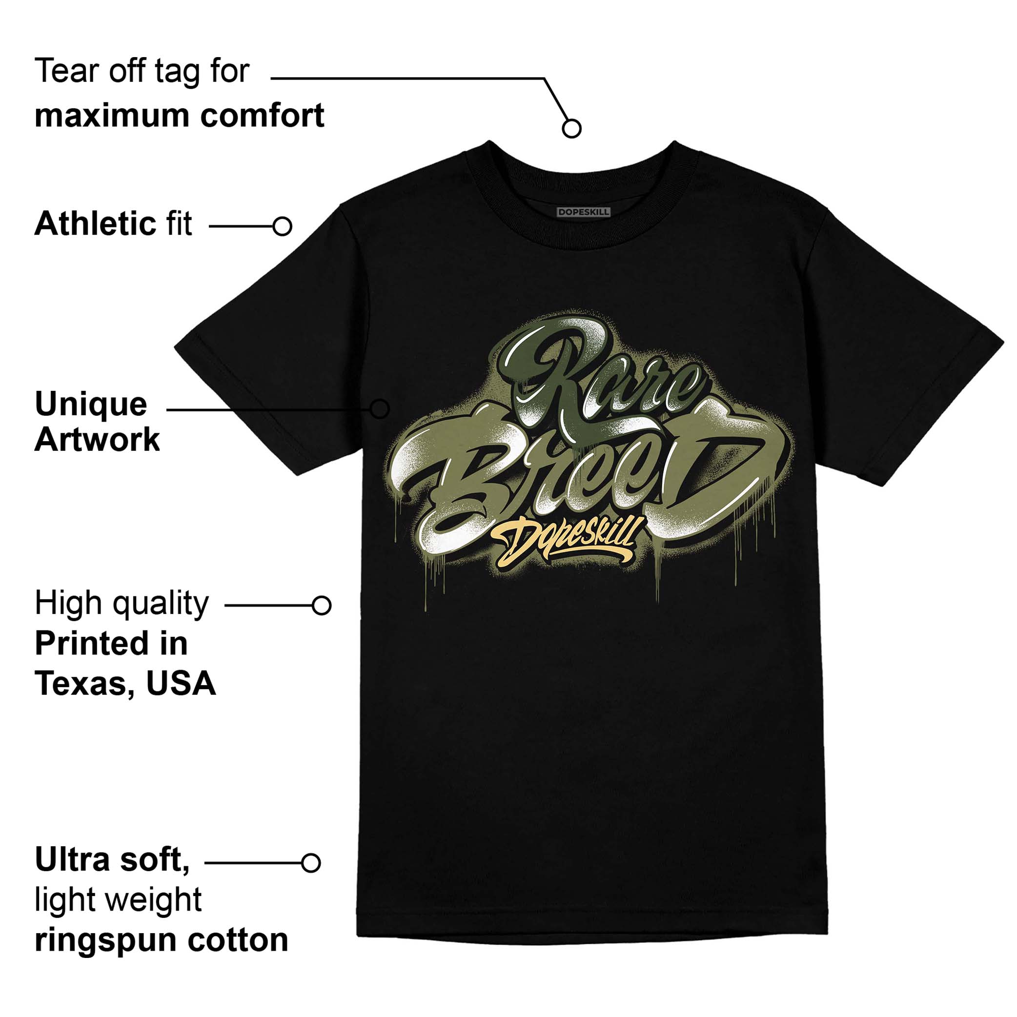 Craft Olive 4s superstreetwear T-Shirt Rare Breed Type Graphic